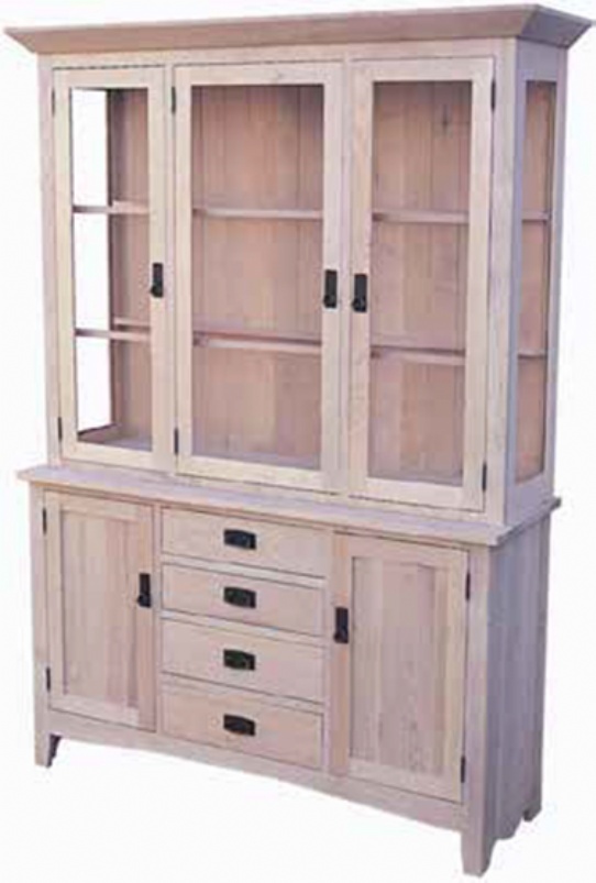 Shaker 5 Door Buffet & Hutch Mennonite Furniture Ontario at Lloyd's Furniture Gallery in Schomberg