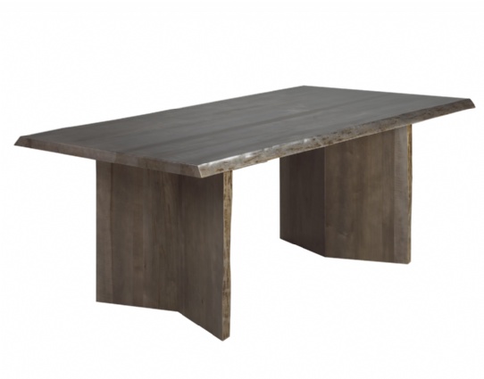 Arcadia Live Edge Double Pedestal Table Mennonite Furniture Ontario at Lloyd's Furniture Gallery in Schomberg