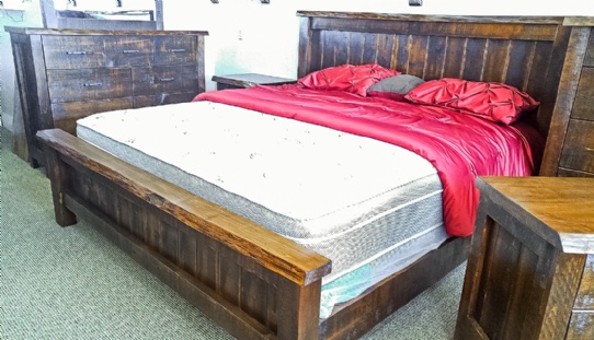 Frontier Live Edge Bed Mennonite Furniture Ontario at Lloyd's Furniture Gallery in Schomberg