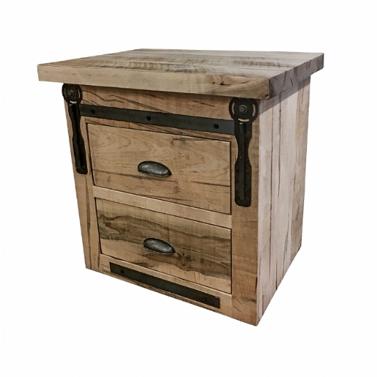 Iron Track 2 Drawer Night Stand Mennonite Furniture Ontario at Lloyd's Furniture Gallery in Schomberg