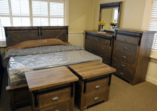 Iron Track Bedroom Set Mennonite Furniture Ontario at Lloyd's Furniture Gallery in Schomberg