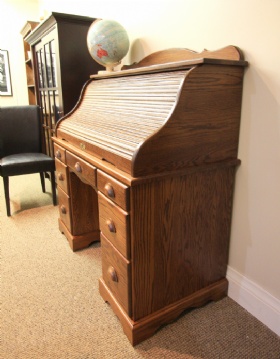 Mennonite Roll Top Office Desk - 