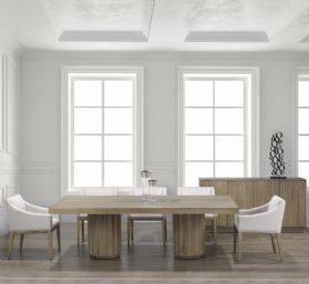 Brixton Double Pedestal Table - 